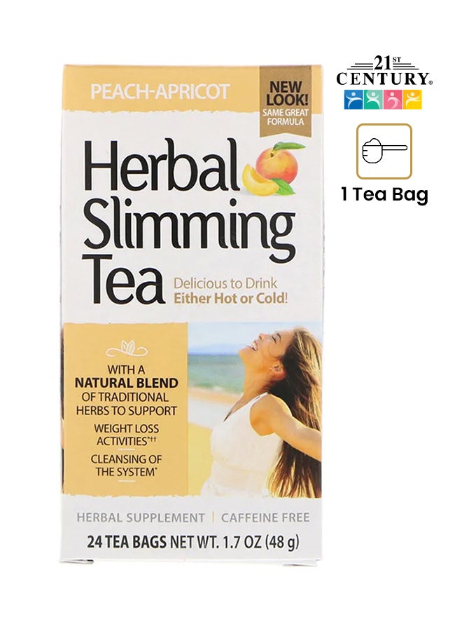 21st Century Herbal Slimming Peach-Apricot Tea Bags 24 Tea Bags, 1.7 Oz (48 G) - Image 1